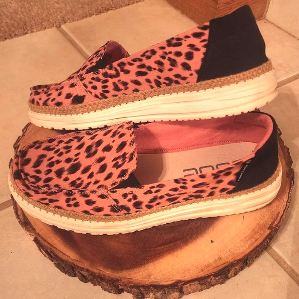 Hey Dude animal print shoes